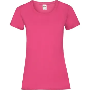 pracovní tričko Fruit of the Loom Tričko Lady-Fit Valueweight T, krátký rukáv, dámské COT16137231004-fuchsia XL Fuchsia