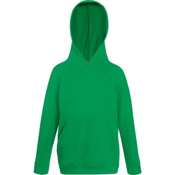 Chlapecké kalhoty Fruit of the Loom Mikina Kids Lightweight Hooded Sweat s kapucí, dětská COT162009520t2-kelly green Zelená kelly 14-15