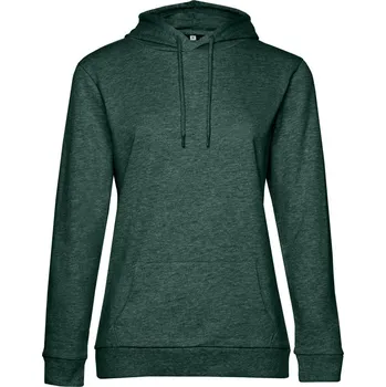 pracovní mikina B&C Mikina B&C Hoodie s kapucí, dámská COT01W04Wx5001-heather dar S Melír zelená tmavá