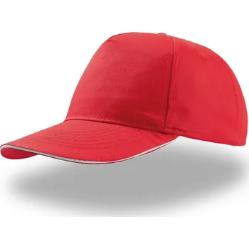 Pracovní přilba Atlantis Headwear Kšiltovka Start Five Sandwich, 5 panelová COT33003994199-red/white Červená/bílá UNI