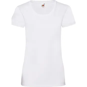 pracovní tričko Fruit of the Loom Tričko Lady-Fit Valueweight T, krátký rukáv, dámské COT16137200105-white 2XL Bílá