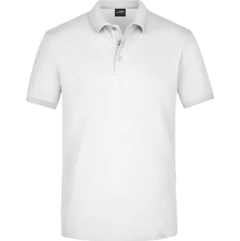 Pánské tričko James & Nicholson Polokošile JN 710 elastická, krátký rukáv, pánská COT02071000104-white XL Bílá
