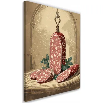 Obraz Obraz na plátně, Kuchyně, salám, jídlo 40x60