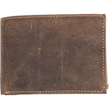 Peněženka Celokožená peněženka na šířku z přírodní pevné kůže bez značek a nápisů