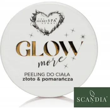 Tělový peeling SCANDIA GLOW tělový peeling Zlato – pomeranč s částečkami 230 g