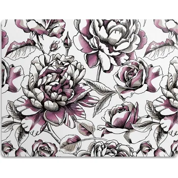 Miska pro psa Ochranná podložka pod misku pro psa kočku Růže 45x35 cm