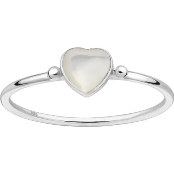 Prsten Stříbrný prsten Shell Heart Velikost: 8/57-58 Ag 925/1000