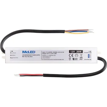 spínaný zdroj Napájecí zdroj 20W, DC12V/1,67A, IP67, hliníkové provedení