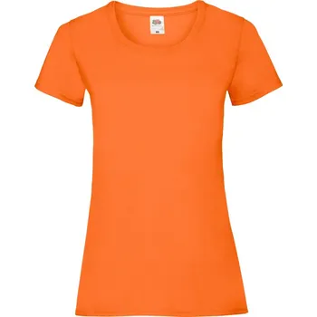 pracovní tričko Fruit of the Loom Tričko Lady-Fit Valueweight T, krátký rukáv, dámské COT16137223501-orange S Oranžová