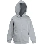 Fruit of the Loom Mikina Classic Kids Jackets kapucí na zip, dětská COT162045610a4-heather gre 116 Melír šedá
