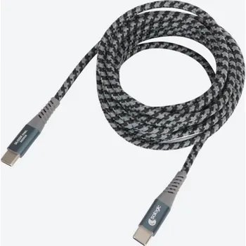 Datový kabel Nabíjecí a datový kabel USB-C na USB-C modro-černý 3m