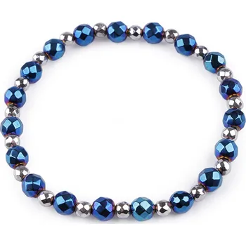 Náramek Náramek pružný hematitový Varianta: 2 modrá, Balení: 1 ks