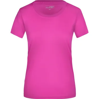 pracovní tričko James & Nicholson Tričko JN 357, sportovní, žerzejové, krátký rukáv, dámské COT02035704802-pink M Růžová