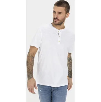 Pánská móda TRIČKO CAMEL ACTIVE NOS HENLEY 1/2 WHITE