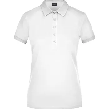 Pánská móda James & Nicholson Polokošile JN 709, elastická, krátký rukáv, dámská COT02070900103-white L Bílá