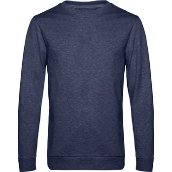 pracovní mikina B&C Mikina Set In, pánská COT01U01Wc0803-heather nav L Melír navy
