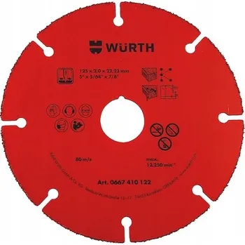 Řezný kotouč Wurth Univerzální řezný kotouč s karbidem 125 mm