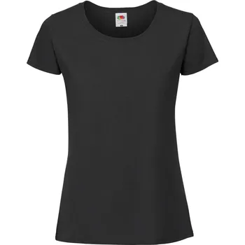 pracovní tričko Fruit of the Loom Tričko Lady-Fit Iconic 195 T, krátký rukáv, dámské COT16142400202-black M Černá