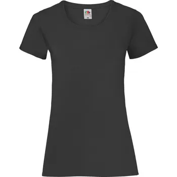 pracovní tričko Fruit of the Loom Tričko Lady-Fit Valueweight T, krátký rukáv, dámské COT16137200200-black Černá XS