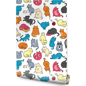 Fototapeta Tapeta pro děti koťátka jako z kresleného filmu /570892612