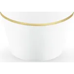 PartyDeco Přebaly na muffiny Bílé se zlatým proužkem (6 ks)