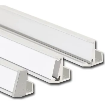 LED páska Speciální hliníkový profil SD, na sklo 8 mm, včetně mléčného difuzoru, 2 m