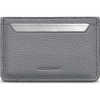 Woolnut kožené pouzdro na karty šedé
