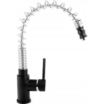 Vodovodní baterie Stojánková kuchyňská baterie Granitan SPIRAL černá, stříbrná