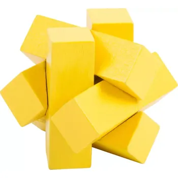 Hlavolam small foot Barevný hlavolam 1ks žlutá hvězda