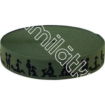 Textilie Pruženka kámasútra khaki 4 cm