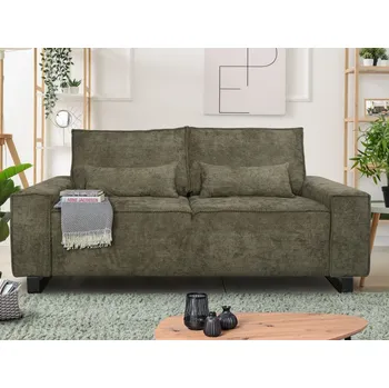 Pohovka Dvoumístná pohovka Cassino, olivově zelená tkanina