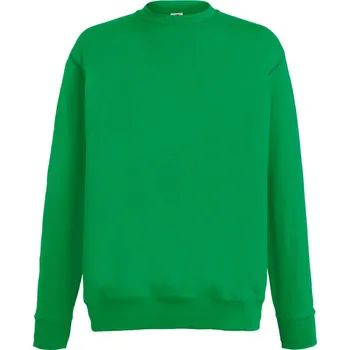 pracovní mikina Fruit of the Loom Mikina Lightweight Set-In Sweat, pánská COT16215652005-kelly green 2XL Zelená kelly
