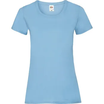 pracovní tričko Fruit of the Loom Tričko Lady-Fit Valueweight T, krátký rukáv, dámské COT16137241002-sky blue M Modrá nebesky