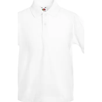 Chlapecké kalhoty Fruit of the Loom Polokošile Kids 65/35 Polo, krátký rukáv, dětská COT163417001a6-white Bílá 140