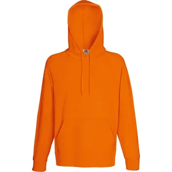 pracovní mikina Fruit of the Loom Mikina Lightweight Hooded Sweat s kapucí, raglánová, pánská COT16214023504-orange XL Oranžová
