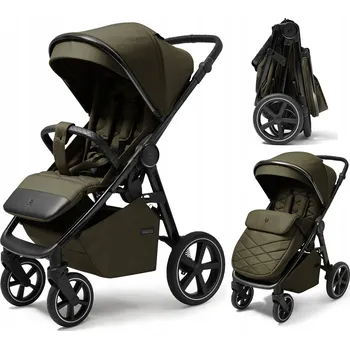 Kočárek Sportovní kočárek 4BABY Xplode zelený, hliníkový, skládací do plochého tvaru