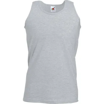pracovní tričko Fruit of the Loom Tílko Athletic Vest, bez rukávu, pánské COT16109861005-heather gre 2XL Melír šedá