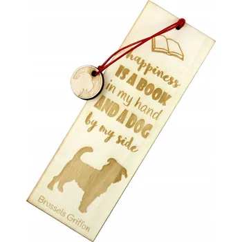 Doplněk ke knize Bruselský grifonek - gravírovaná záložka do knihy se psem, jméno psa