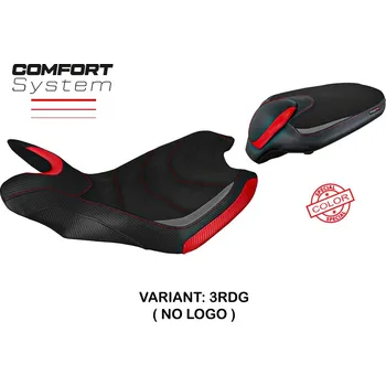 Moto sedlo TPZ Italia potah sedla MV Agusta Turismo Veloce (14-20) Sahara special color comfort model potah sedla: bez loga 3RDG (red-grey)