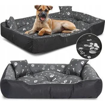 Pelíšek pro psa PESÍ KOTEC 130X105 CM PELÍŠEK STŘÍBRNÉ KOSTKY