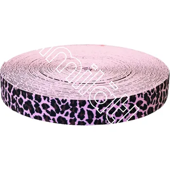 Textilie Pruženka leopard růžový 4 cm
