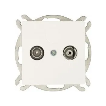 Elektrická zásuvka Anténní zásuvka nástěnná Timex-Elektro bílá