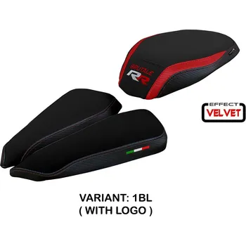 Moto sedlo TPZ Italia potah sedla MV Agusta Brutale 1000 RR (20-24) Meilan velvet model potah sedla: s logem 1BL (black)