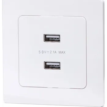 Elektrická zásuvka Dvojitá USB zásuvka bílá