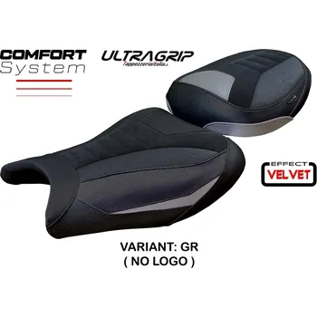 Moto sedlo TPZ Italia potah sedla Suzuki GSX R 1300 Hayabusa (08-20) Japan velvet ultragrip comfort model potah sedla: bez loga GR (grey)