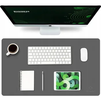 Psací podložka KNODEL Podložka na Stůl, Voděodolná, Oboustranná, Tmavě Šedá, 60x35 cm