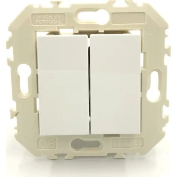 vypínač Dvojitý vypínač Klasik Efapel bílý 45156KWBR