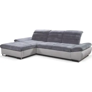 Sedací souprava ROMANTIKA KLASIK rohová sedací souprava, pravá, světle šedá/tmav