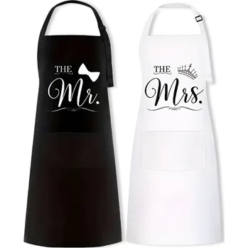 Svatební dekorace Zástěry pro Novomanžele - Mr & Mrs