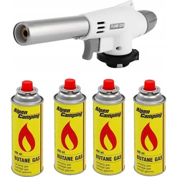 Turistický vařič PLYNOVÝ HOŘÁK PRO ZAPALOVÁNÍ S PIEZO ZAPALOVAČEM + PLYNOVÁ KARTUŠE